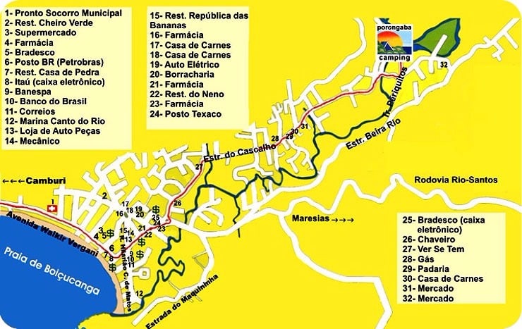 mapa serviços porongaba